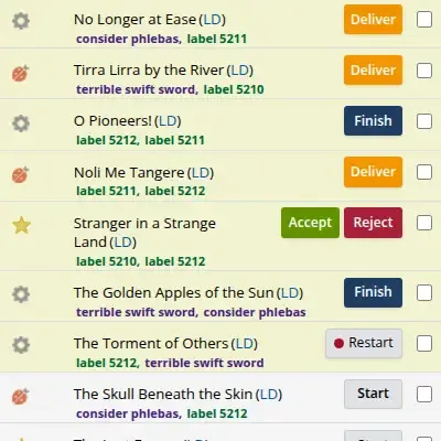LiteTracker story management interface
