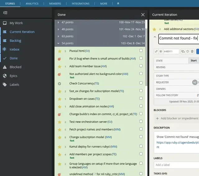 LiteTracker sprint planning